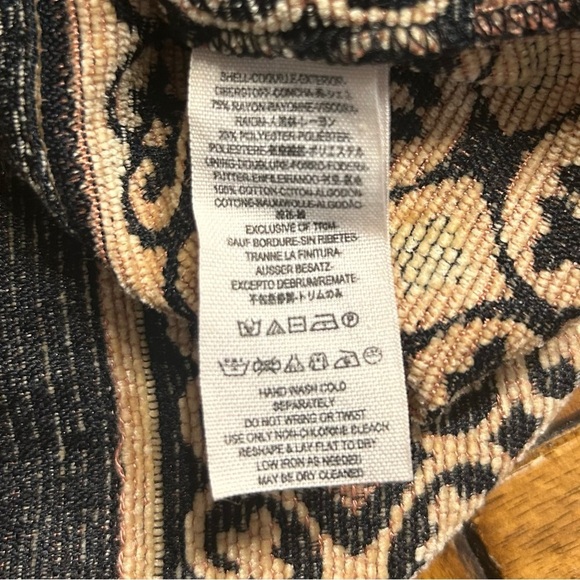 Free People Black and Tan Tapestry Sleeveless Fit and Flare Mini Dress, Size 0 - Picture 8 of 8